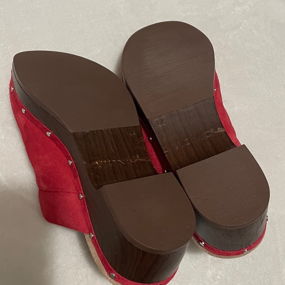 Vionic Kacie Women's Red Suede Mule Clog Slip On Sz 8M - Picture 7 of 11